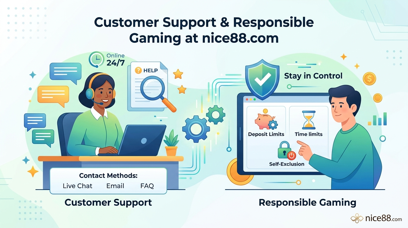 Customer Support and Responsible Gaming at nice88..com